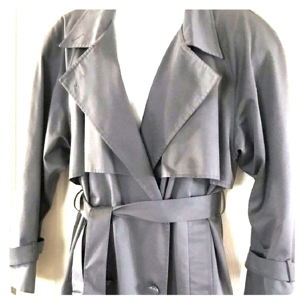 Dark grey trench coat